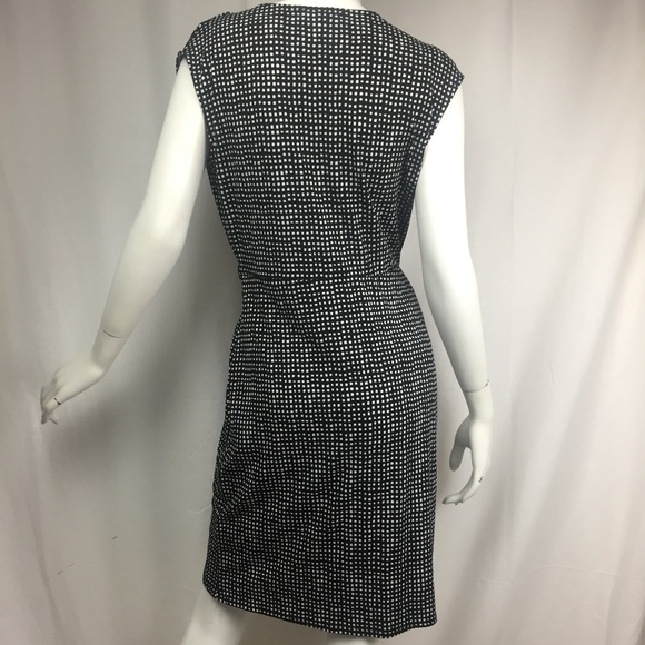 Michael Kors S faux wrap dress black/white check - Picture 2 of 8